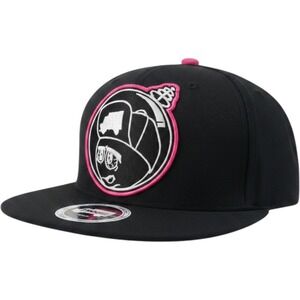 Trukfit Feelin Spacey Snapback Hat Black Pink Embroidered Flat Brim Cap Men OSFM